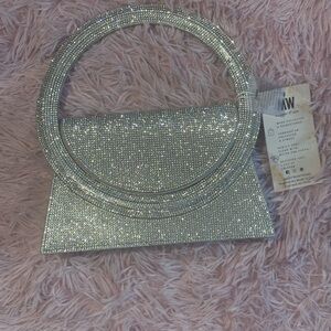 Silver Rhinestone Women Bag